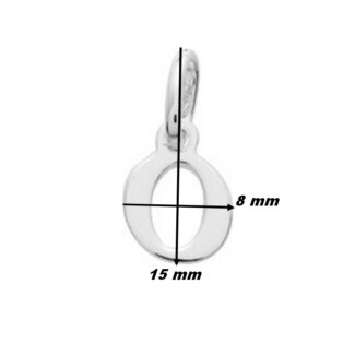 Pendentif lettre O Argent ROBBEZ MASSON, dimensions