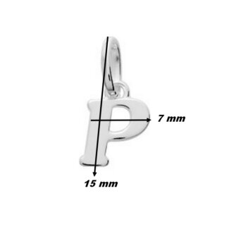 Pendentif lettre P Argent ROBBEZ MASSON, dimensions