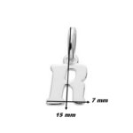 Pendentif lettre R Argent ROBBEZ MASSON, dimensions
