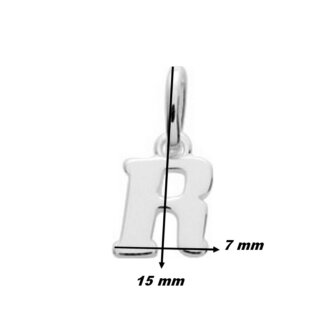 Pendentif lettre R Argent ROBBEZ MASSON, dimensions