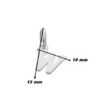 Pendentif lettre W Argent ROBBEZ MASSON, dimensions