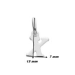 Pendentif lettre X Argent ROBBEZ MASSON, dimensions