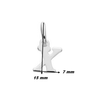 Pendentif lettre X Argent ROBBEZ MASSON, dimensions