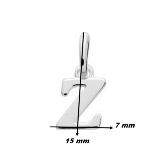 Pendentif lettre Z Argent ROBBEZ MASSON, dimensions