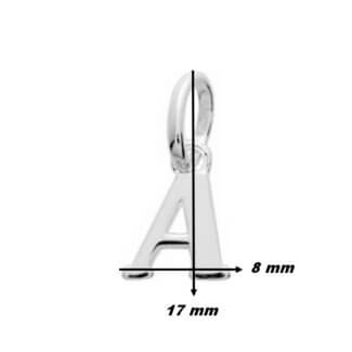 Pendentif lettre A Argent ROBBEZ MASSON, dimensions