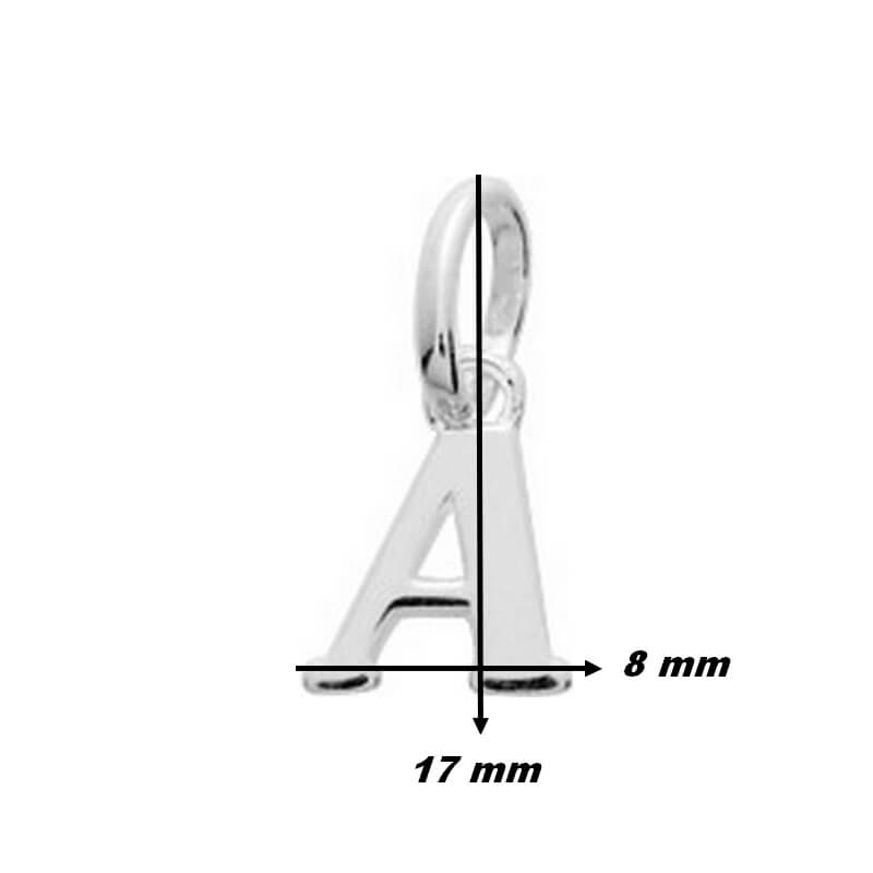 Pendentif lettre A Argent ROBBEZ MASSON, dimensions