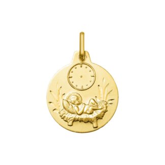 Pendentif médaille naissance Or jaune 750/1000 ROBBEZ MASSON