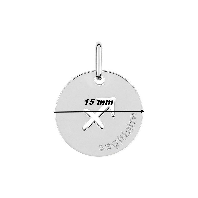 pendentif-médaille-zodiaque-Sagittaire-argent-rhodié-robbez-masson-336292-9-dimensions Pendentif médaille Zodiaque Sagittaire Argent ROBBEZ MASSON, dimensions