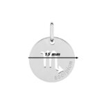 Pendentif médaille Zodiaque Scorpion Argent ROBBEZ MASSON, dimensions
