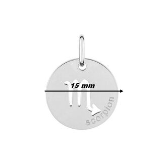 Pendentif médaille Zodiaque Scorpion Argent ROBBEZ MASSON, dimensions