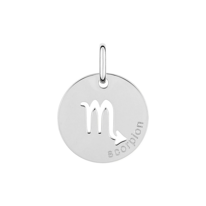 Pendentif médaille Zodiaque Scorpion Argent ROBBEZ MASSON