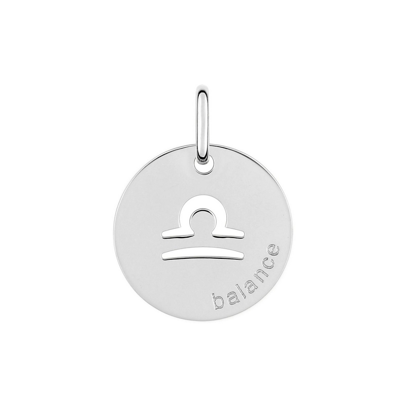 Pendentif médaille Zodiaque Balance Argent ROBBEZ MASSON