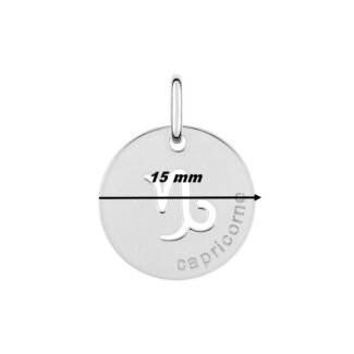 Pendentif médaille Zodiaque Capricorne Argent ROBBEZ MASSON, dimensions