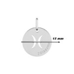 Pendentif médaille Zodiaque Poisson Argent ROBBEZ MASSON, dimensions.