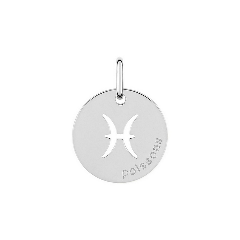 Pendentif médaille Zodiaque Poisson Argent ROBBEZ MASSON