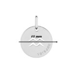 Pendentif médaille Zodiaque Verseau Argent ROBBEZ MASSON, dimensions