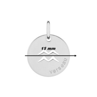 Pendentif médaille Zodiaque Verseau Argent ROBBEZ MASSON, dimensions