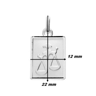 Pendentif Zodiaque Balance Argent ROBBEZ MASSON, dimensions