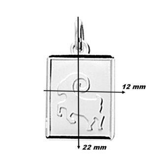 Pendentif Zodiaque Bélier Argent ROBBEZ MASSON, dimensions