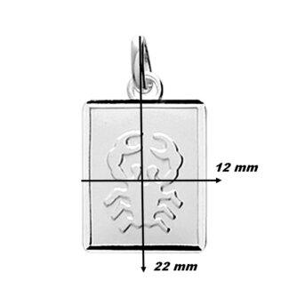 Pendentif Zodiaque Cancer Argent ROBBEZ MASSON, dimensions