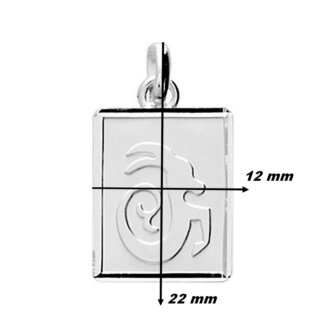 Pendentif Zodiaque Capricorne Argent ROBBEZ MASSON, dimensions
