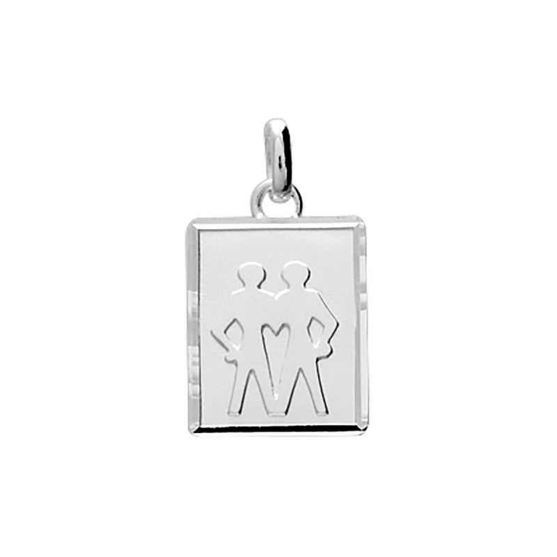 pendentif-zodiaque-Gémeaux-argent-rhodié-robbez-masson-206661-3 Pendentif Zodiaque Gémeaux Argent ROBBEZ MASSON