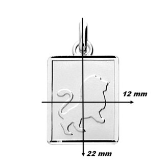 Pendentif Zodiaque Lion Argent ROBBEZ MASSON, dimensions