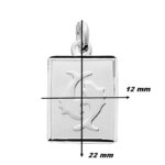 Pendentif Poisson Poisson Argent ROBBEZ MASSON, dimensions