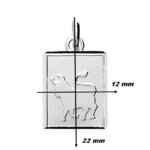 Pendentif Zodiaque Taureau Argent ROBBEZ MASSON, dimensions