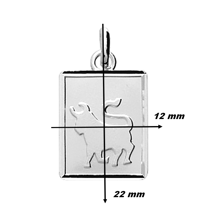 pendentif-zodiaque-Taureau-argent-rhodié-robbez-masson-206661-2-dimensions Pendentif Zodiaque Taureau Argent ROBBEZ MASSON, dimensions