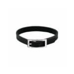 Bracelet Acier inoxydable et cuir noir texturé Homme ROCHET