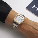 Montre CAP CAMARAT HERBELIN Acier, Diamants 17546BT1N89 Femme, portée