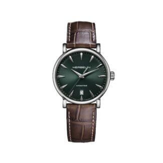 Montre Homme Inspiration HERBELIN 2047AP16MA cuir marron et Acier inoxydable Automatique