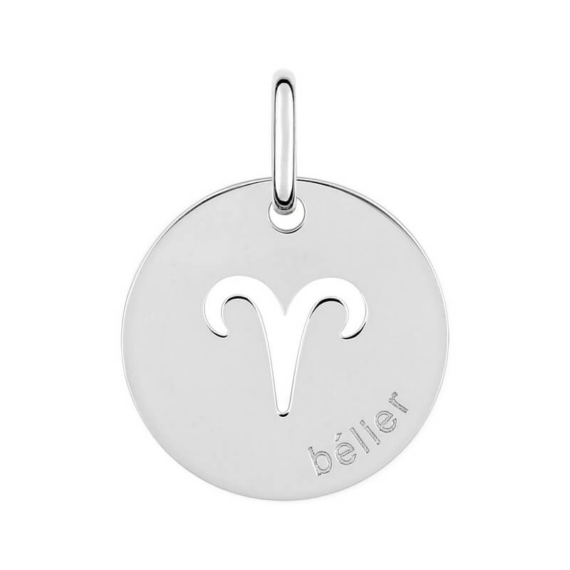 Pendentif médaille Zodiaque Bélier Argent ROBBEZ MASSON