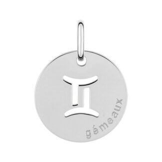 Pendentif médaille Zodiaque Gémeaux Argent ROBBEZ MASSON