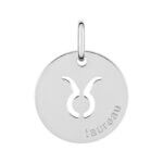 Pendentif médaille Zodiaque Taureau Argent ROBBEZ MASSON