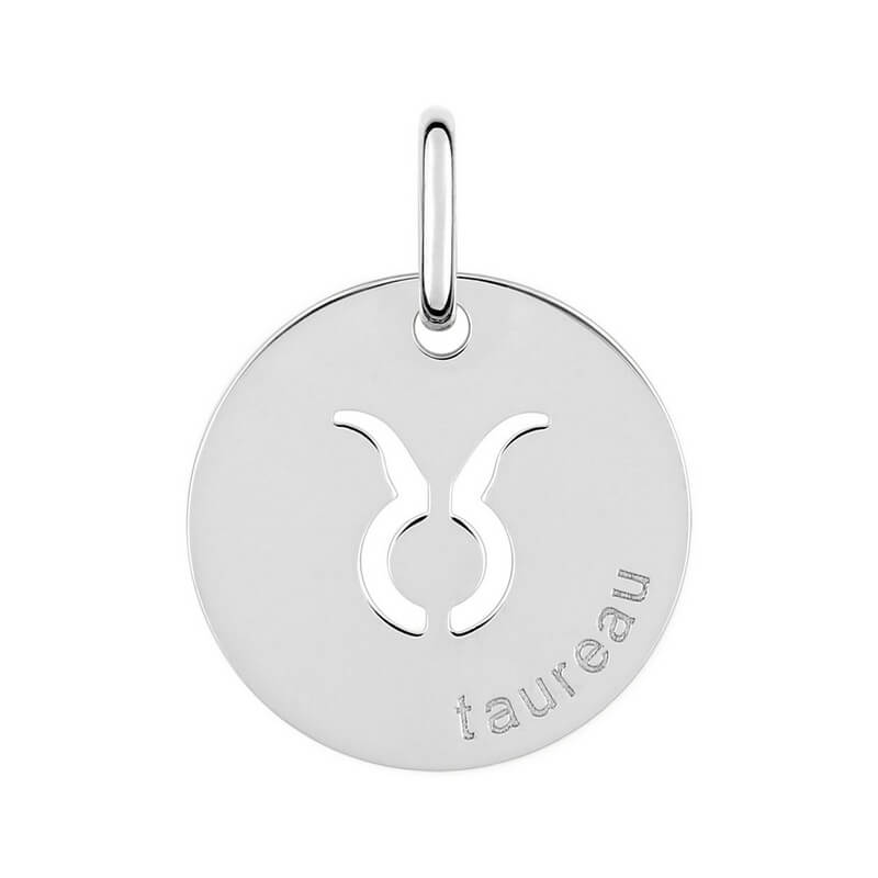 Pendentif médaille Zodiaque Taureau Argent ROBBEZ MASSON