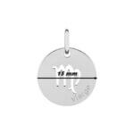 Pendentif médaille Zodiaque Vierge Argent ROBBEZ MASSON, diamètre.