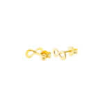 Boucles d'oreilles clous Infini Or jaune ROBBEZ MASSON, autre vue