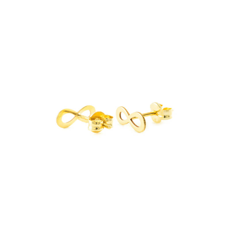 Boucles d'oreilles clous Infini Or jaune ROBBEZ MASSON, autre vue