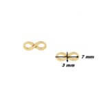 Boucles d'oreilles clous Infini Or jaune ROBBEZ MASSON, dimensions