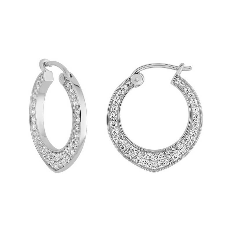 boucles-oreilles-femme-argent-rhodié-et-oxydes-robbez-masson-335761-1 Boucles d'oreilles créoles Femme Argent et Oxydes ROBBEZ MASSON