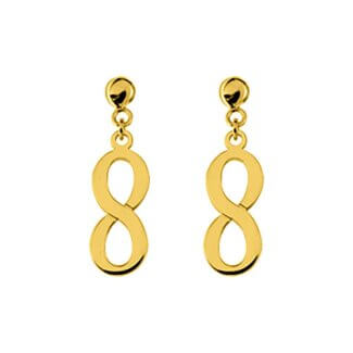Boucles d'oreilles pendantes Infini Or jaune ROBBEZ MASSON