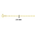 Chaîne Forçat rectangle Or jaune ROBBEZ MASSON, largeur