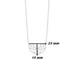 Collier Argent rhodié graphique Femme ROBBEZ MASSON, dimensions