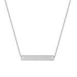 Coller Femme plaque rectangulaire Argent rhodié ROBBEZ MASSON