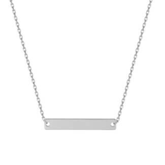 Coller Femme plaque rectangulaire Argent rhodié ROBBEZ MASSON
