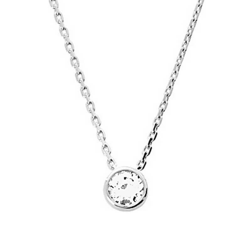 collier-femme-argent-et-oxyde-robbez-masson-302561-1 Collier solitaire sertis clos Argent et Oxyde Femme ROBBEZ MASSON