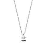 Collier solitaire Argent et Oxyde Femme ROBBEZ MASSON, dimensions