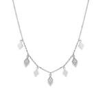 Collier Femme Argent Rhodié Pampilles et Oxydes